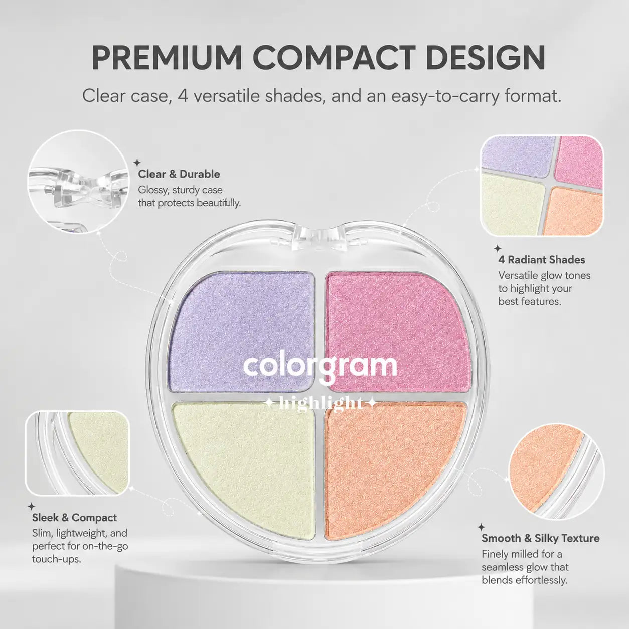 Colorgram Tintory Highlighter Palette 01 Jelly Beam