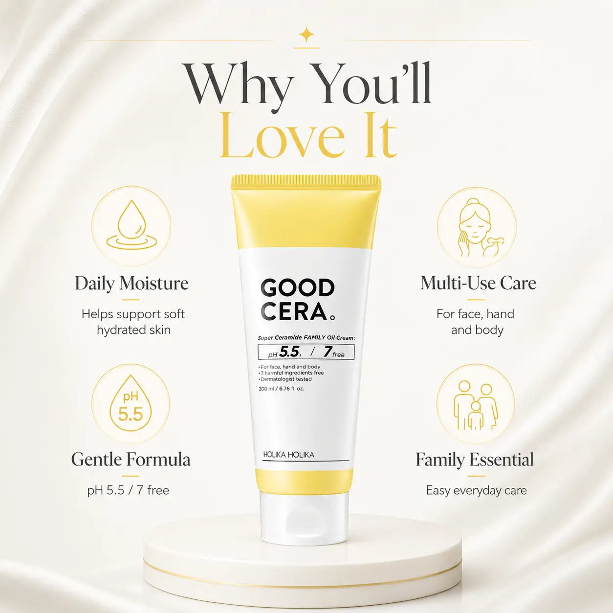 Holika Holika Good Cera Ceramide Family Oil Cream 200ml