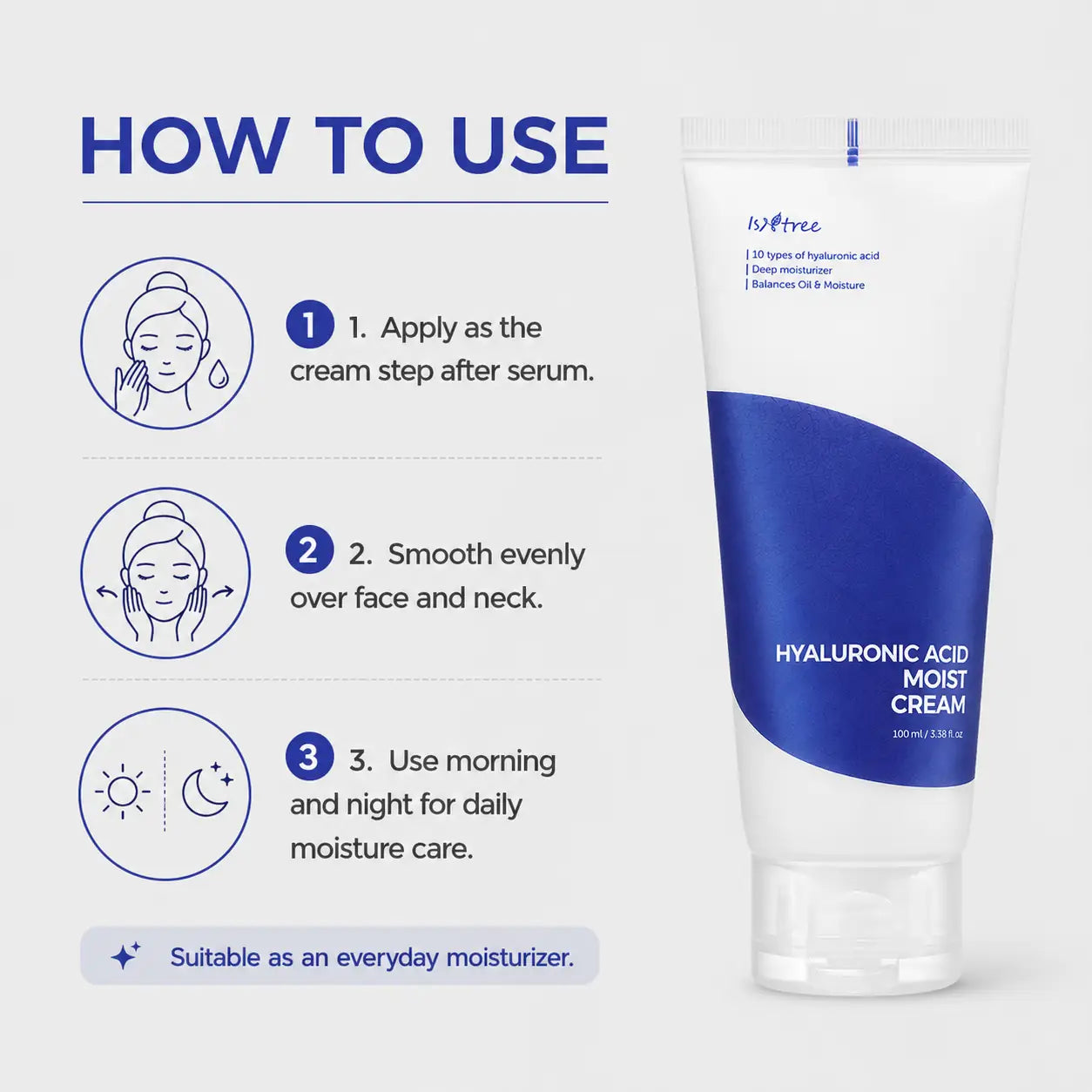 Isntree Hyaluronic Acid Moist Cream Moisturiser 100ml