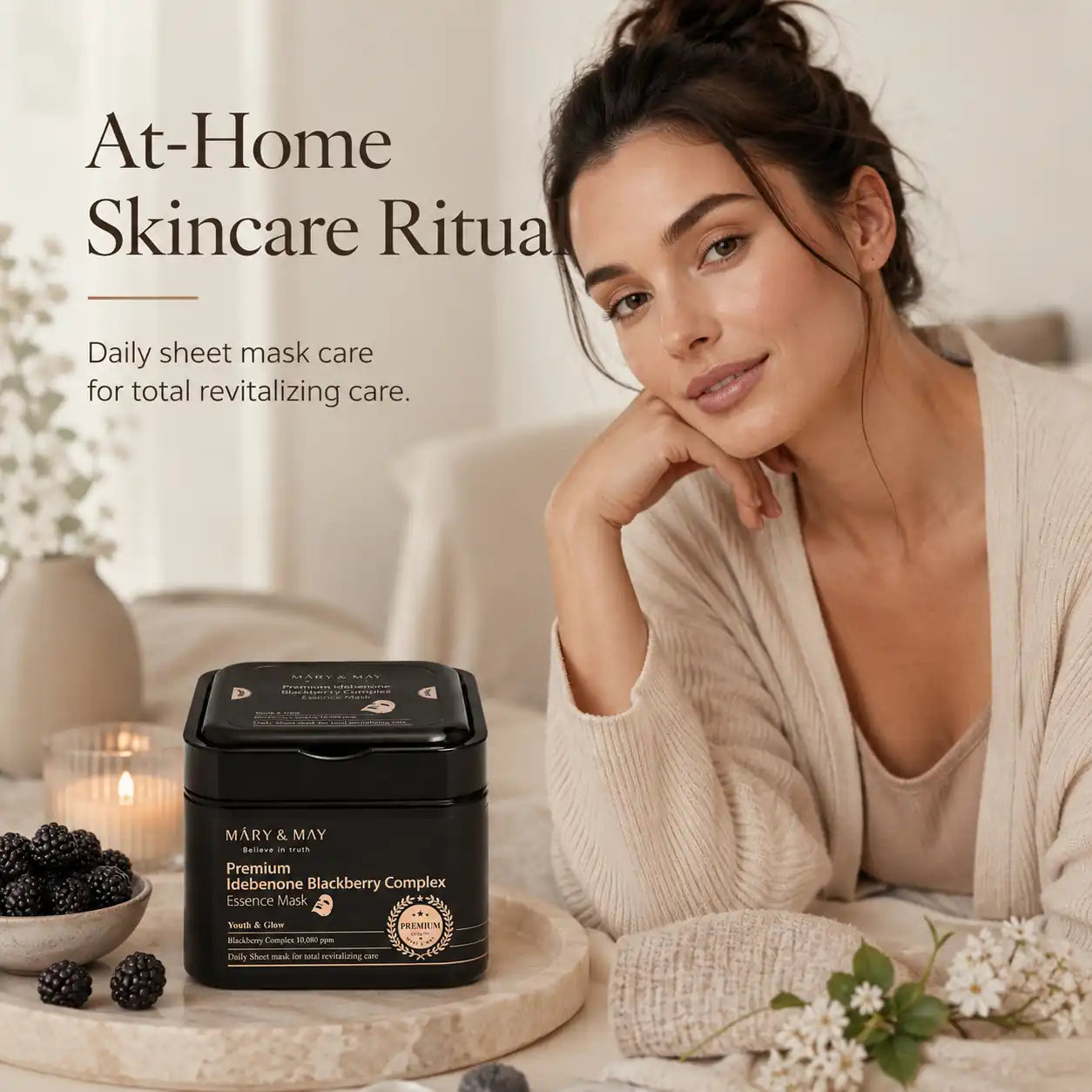 Mary&May Premium Idebenone Blackberry Complex Essence Mask 250g 20EA 20EA 250g