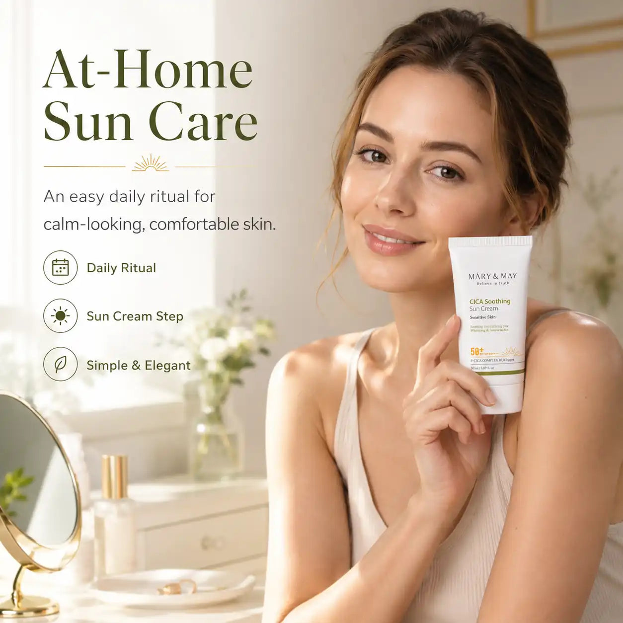 Mary&May CICA Soothing Sun Cream SPF50+ PA++++ 50ml