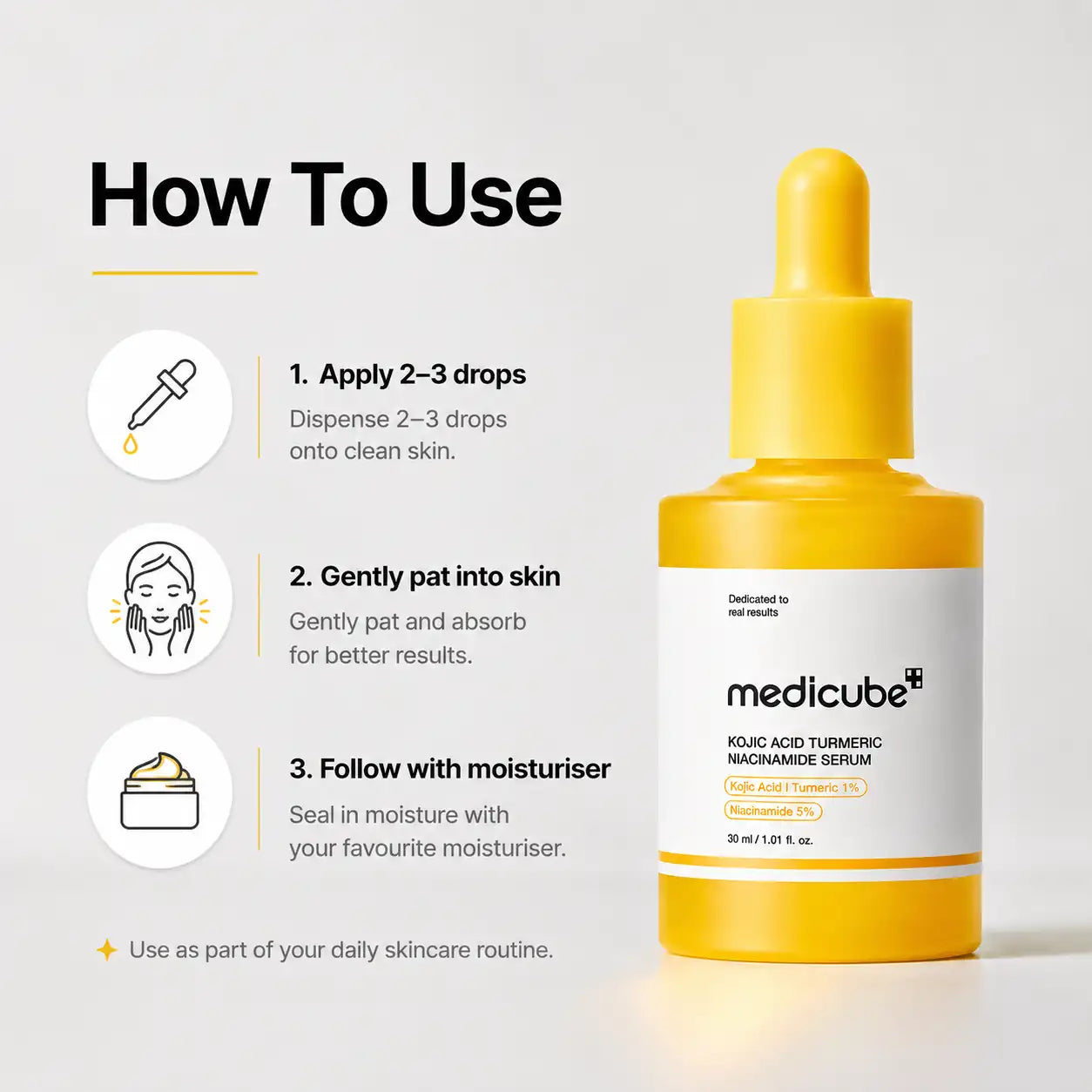 Medicube Kojic Acid Turmeric Niacinamide Serum 30ml