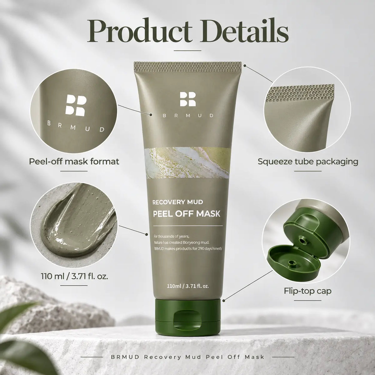 BRMUD Recovery Mud Peel Off Mask 110ml