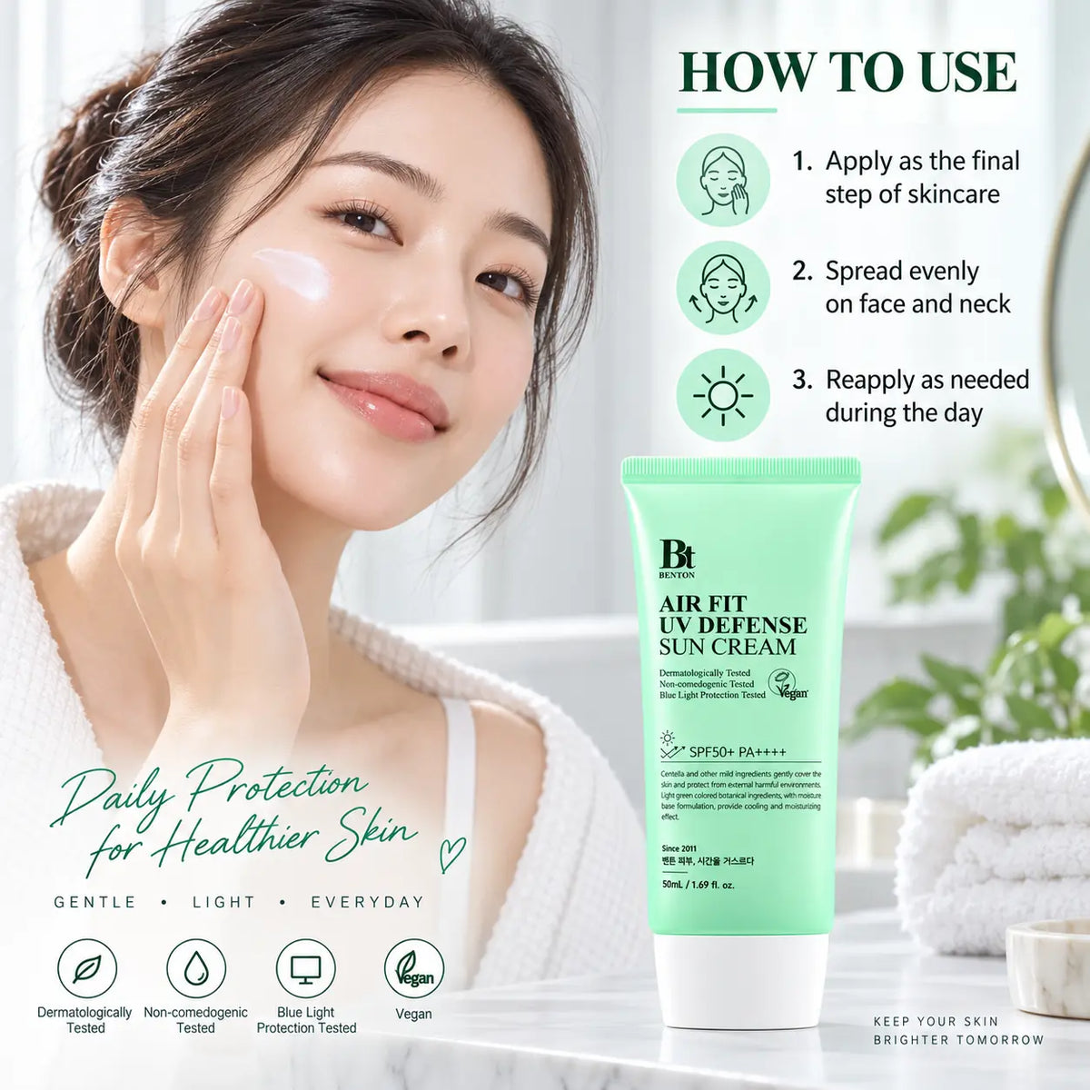 Benton Air Fit UV Defense Sun Cream SPF50+ PA++++ 50ml
