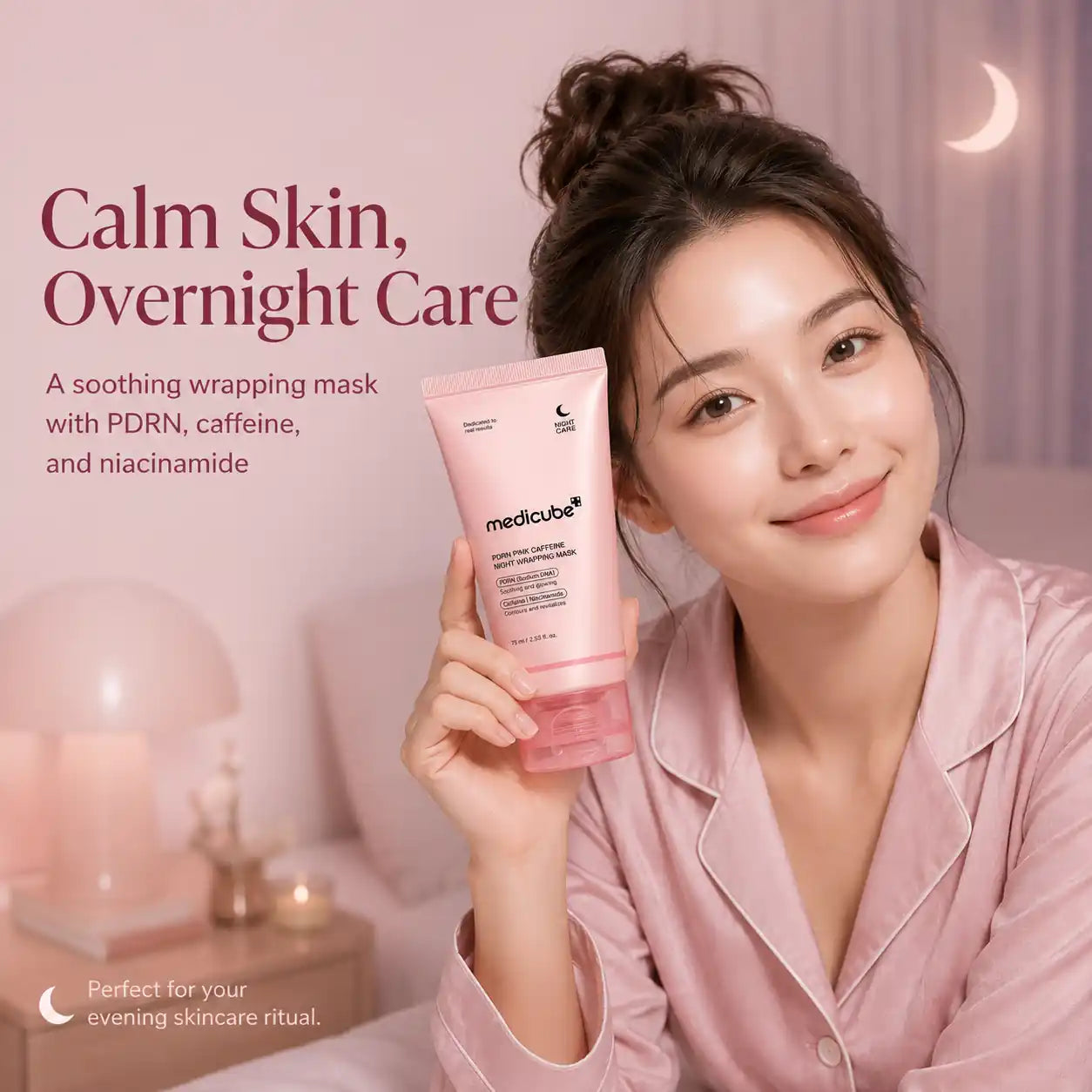 Medicube PDRN Pink Caffeine Overnight Wrapping Mask 75ml