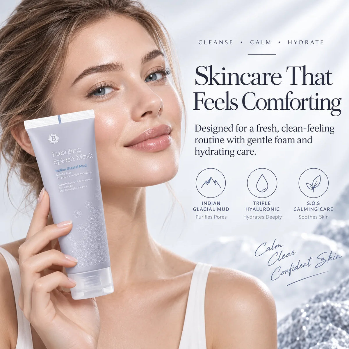BLITHE Bubbling Splash Mask Indian Glacial Mud 120ml