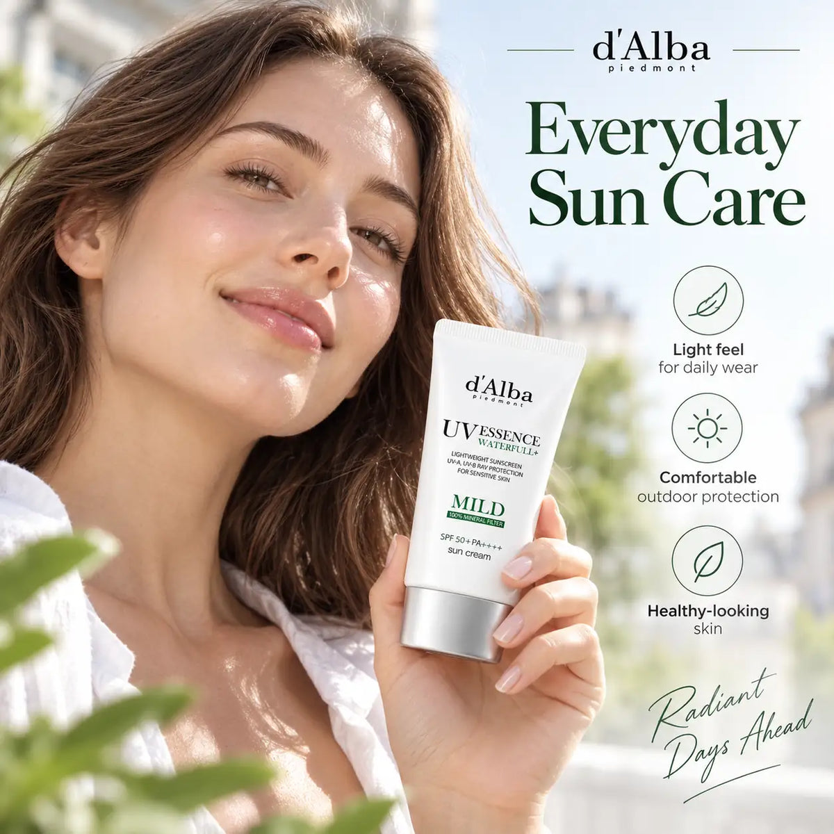 d'Alba Waterfull Mild Sun Cream SPF50+, PA++++ 50ml