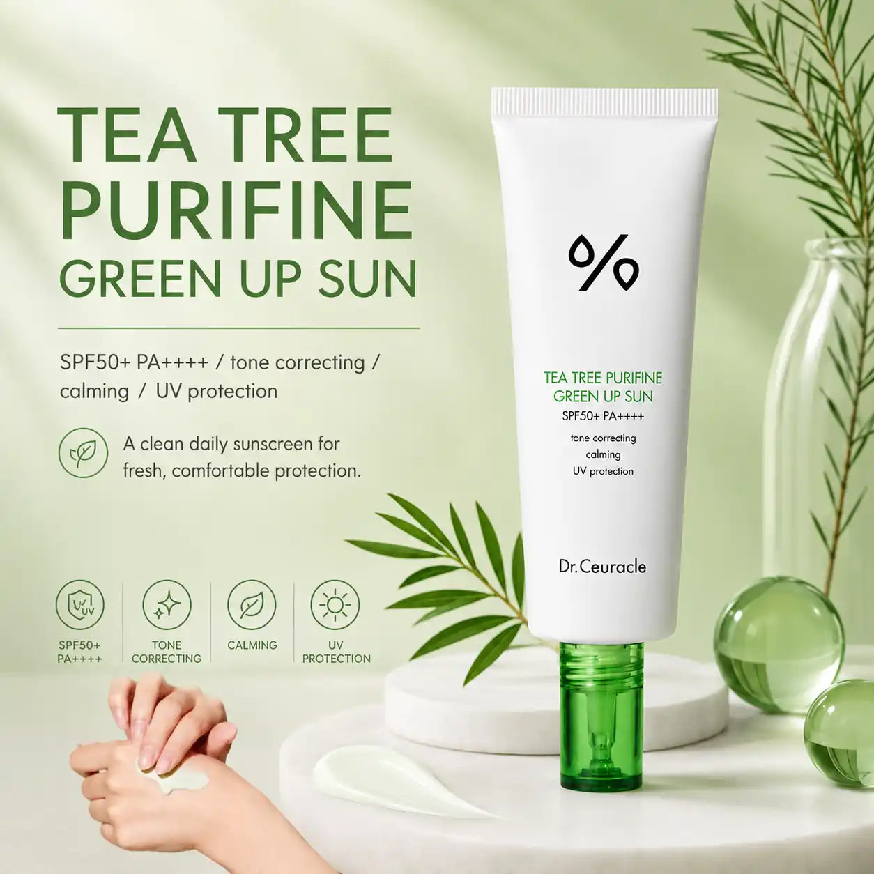 Dr. Ceuracle Tea Tree Purifine Green Up Sun 50ml