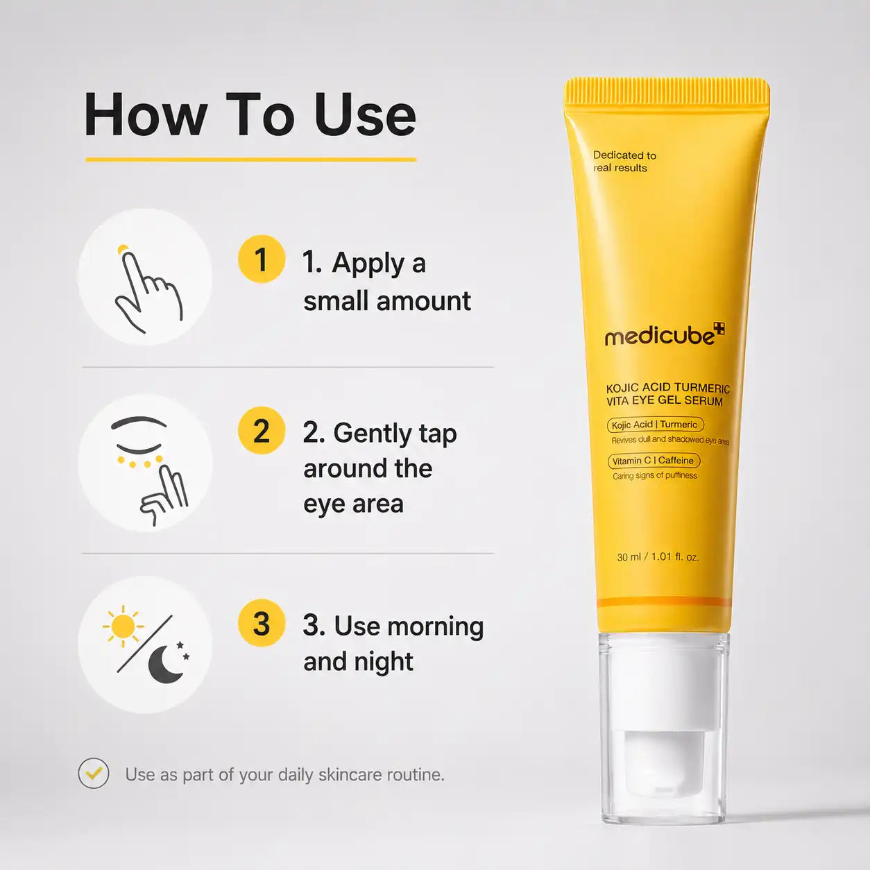 Medicube Kojic Acid Turmeric Vita Eye Gel Serum 30ml