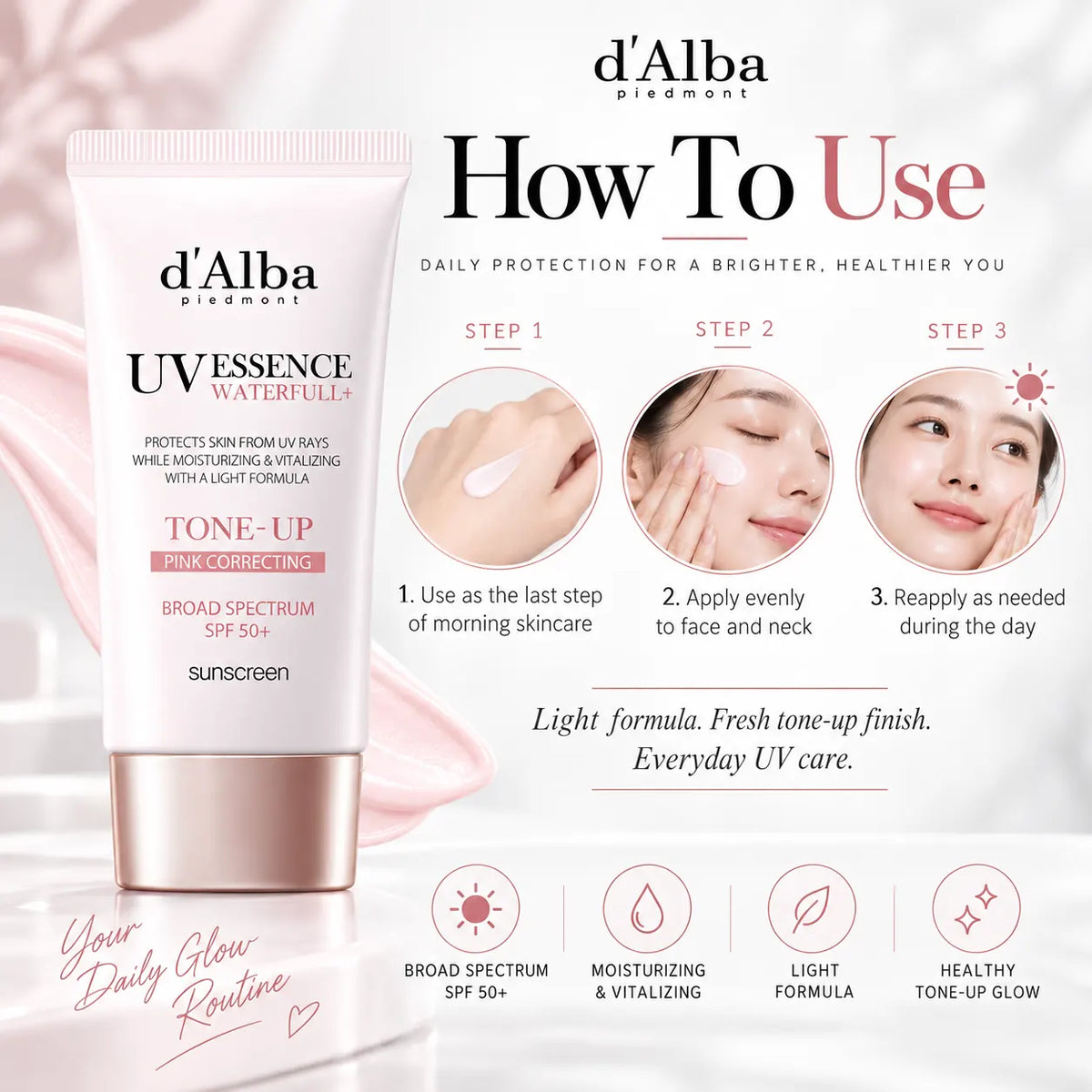 d'Alba Waterfull Tone Up Sunscreen 50ml