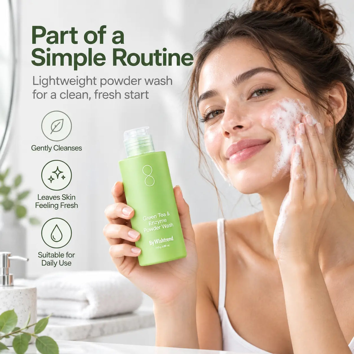 By Wishtrend Green Tea & Enzyme Powder Wash Base 110g