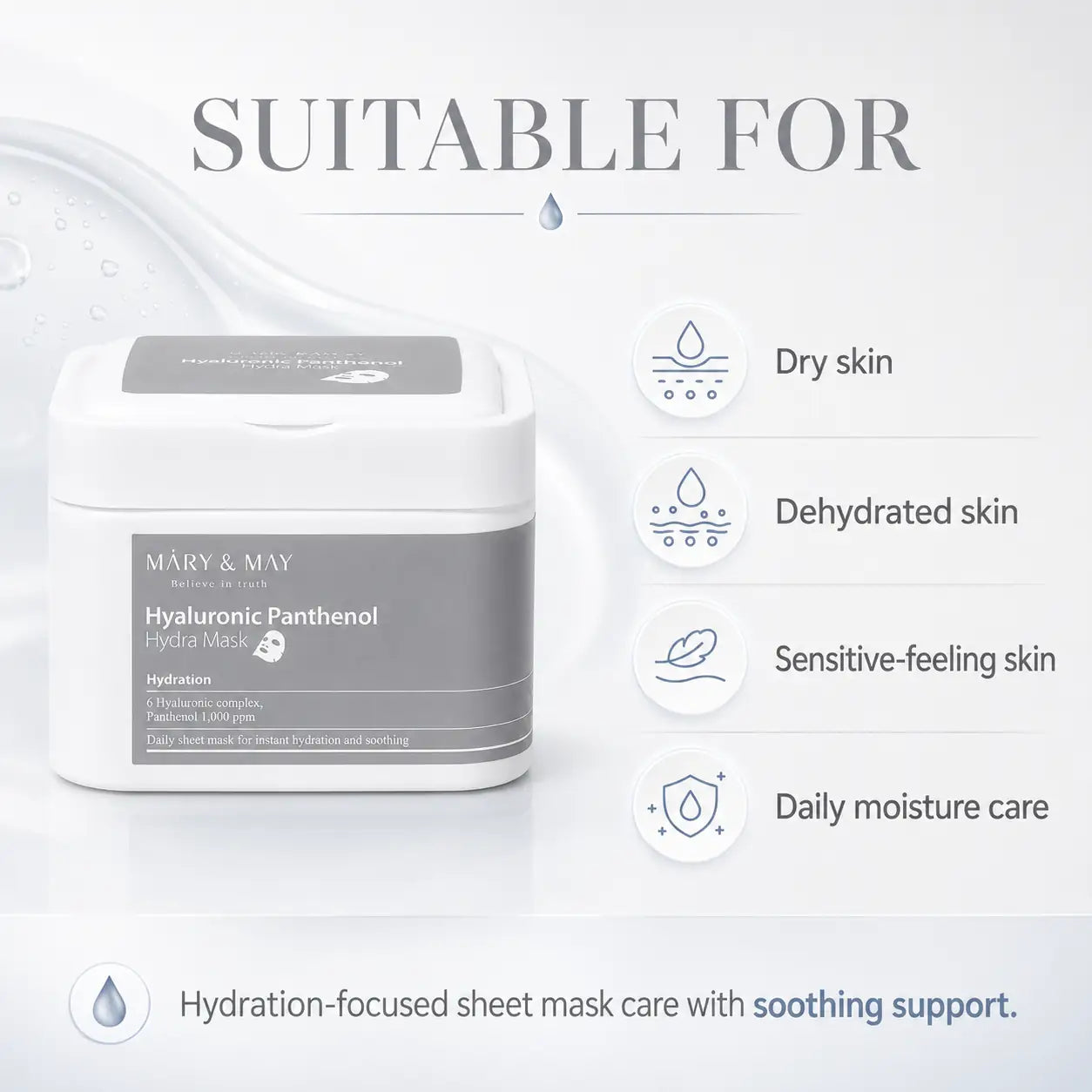 Mary&May Hyaluronic Panthenol Hydra Mask 400g 30EA 30EA 400g