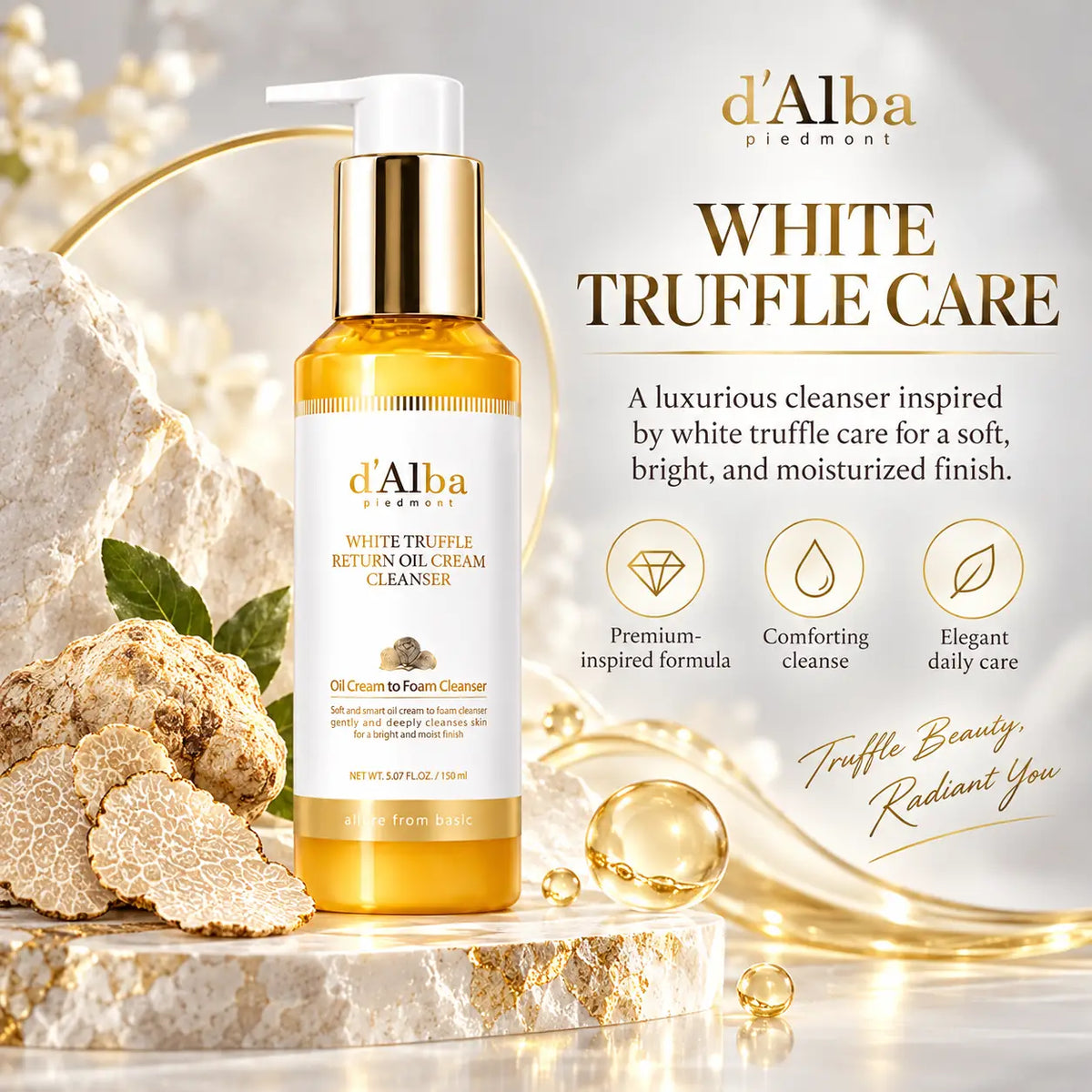 d'Alba White Truffle Return Oil Cream Cleanser 150ml