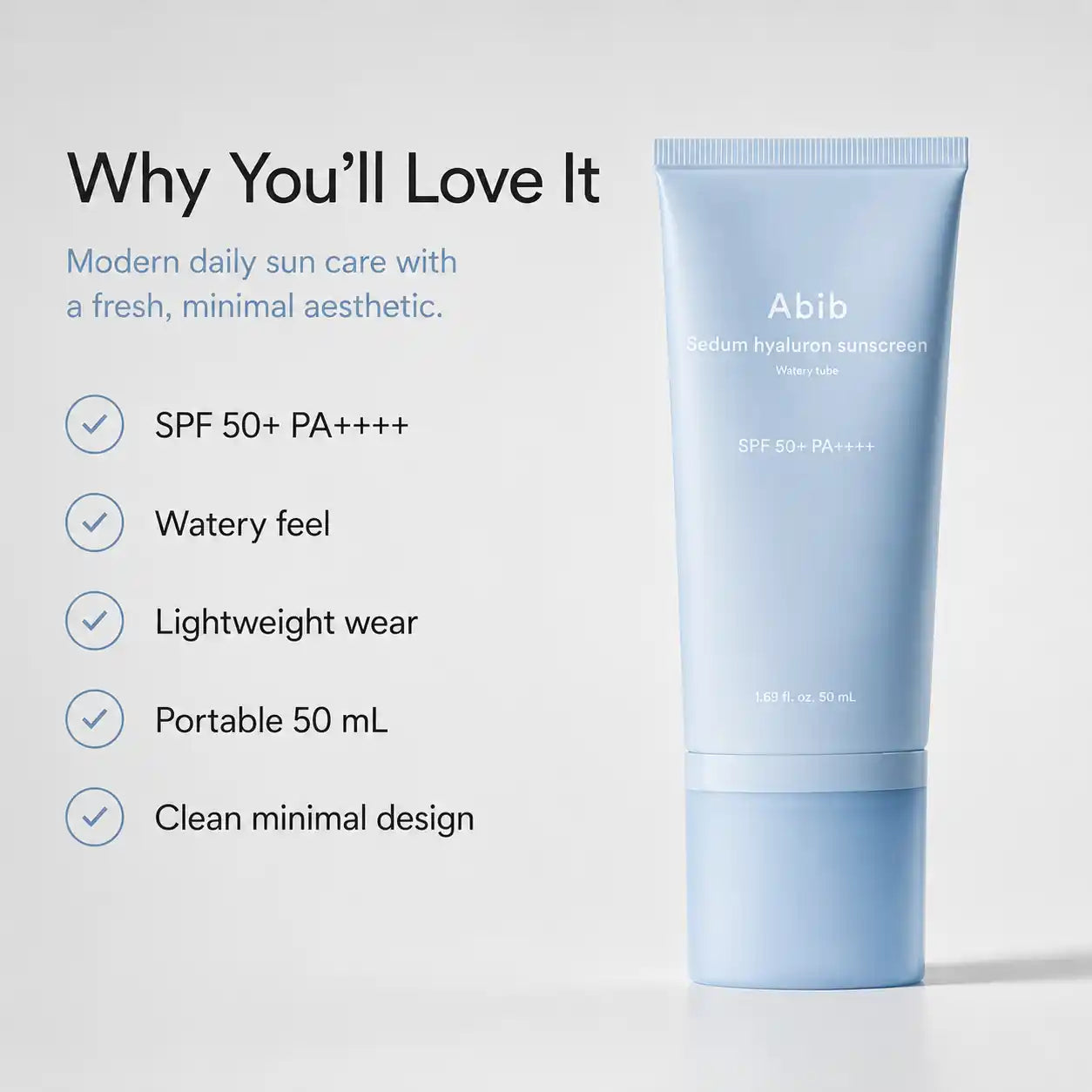 Abib Sedum Hyaluron Sunscreen Tube SPF50+ PA++++ 50ml