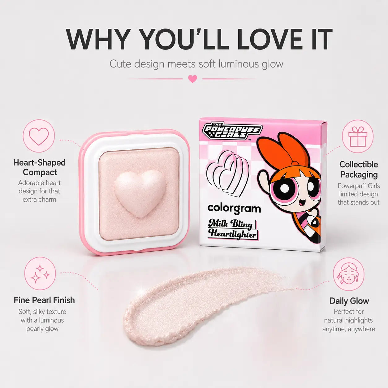 Colorgram Milk Bling Heartlighter 05 Spring Pink Blossom