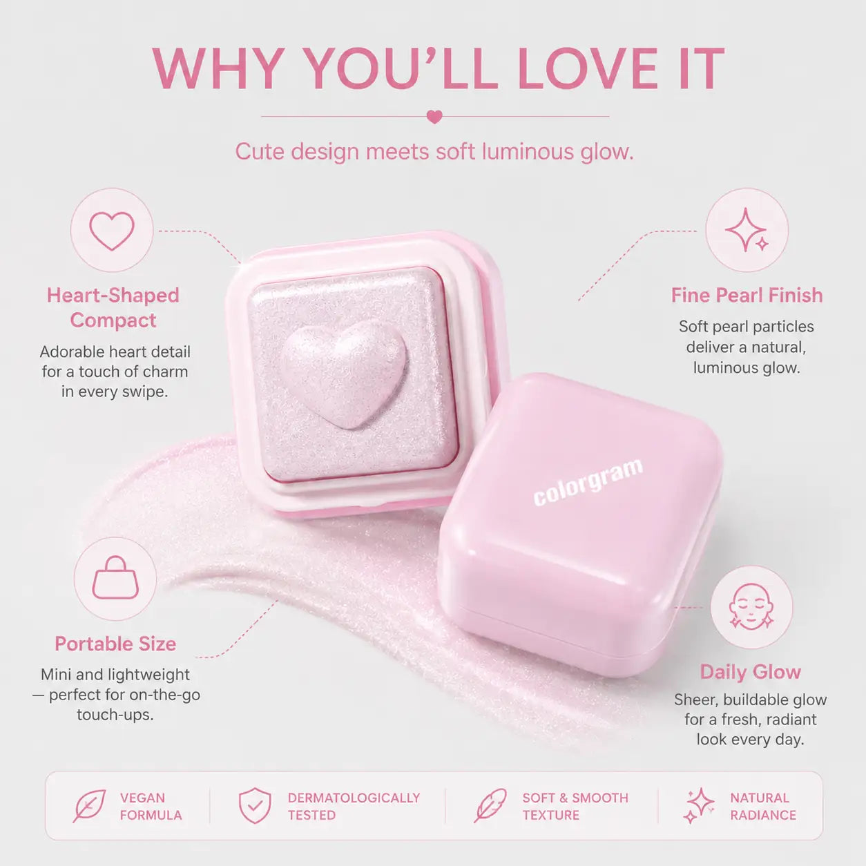 Colorgram Milk Bling Heartlighter 02 Pink Heart