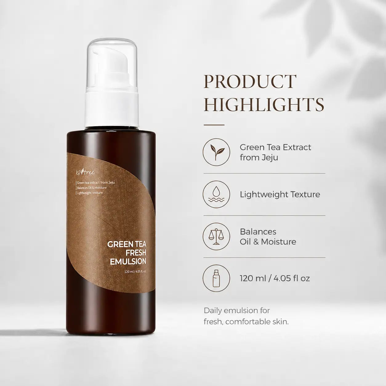 Isntree Green Tea Fresh Emulsion Moisturiser 120ml