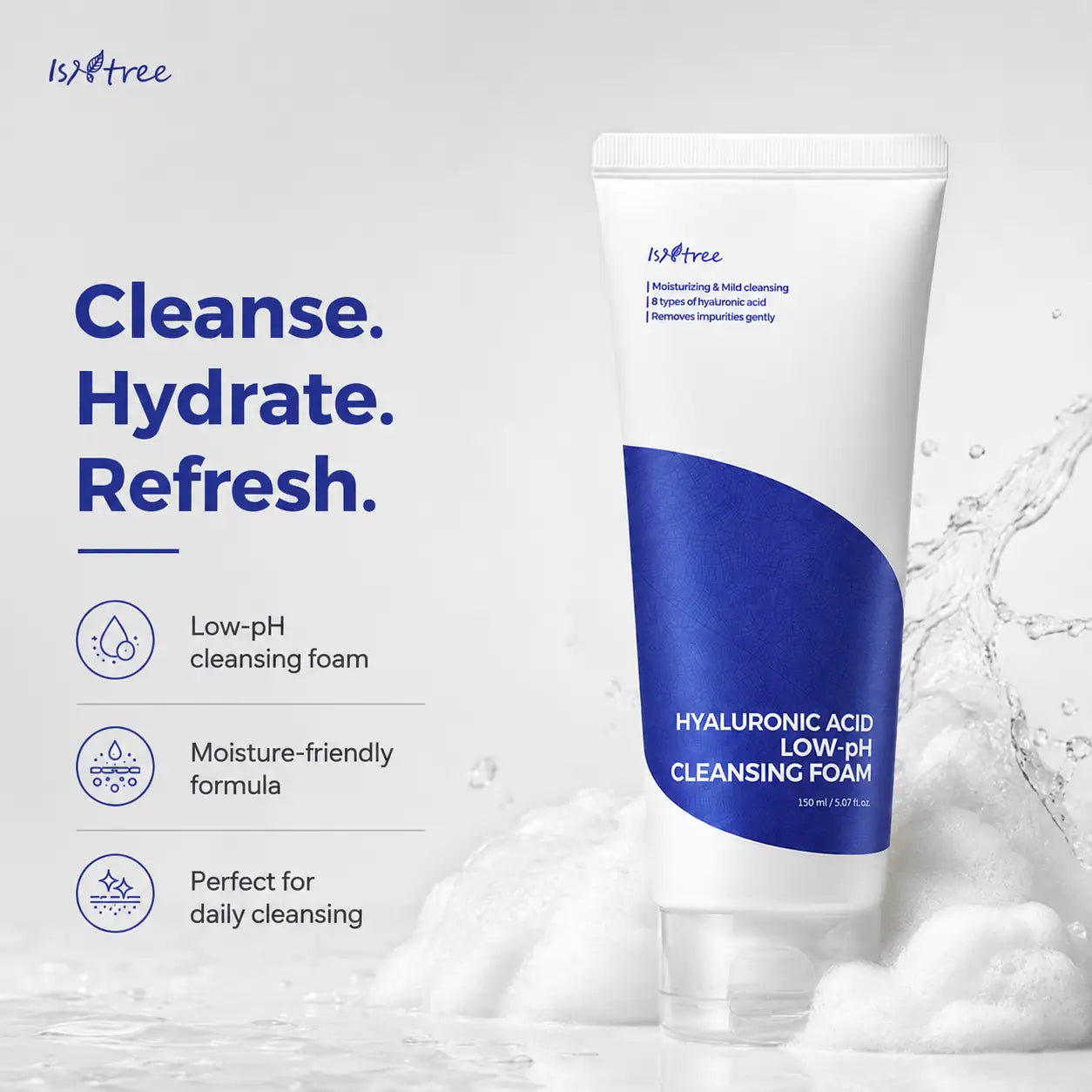 Isntree Hyaluronic Acid Low pH Cleansing Foam 150ml