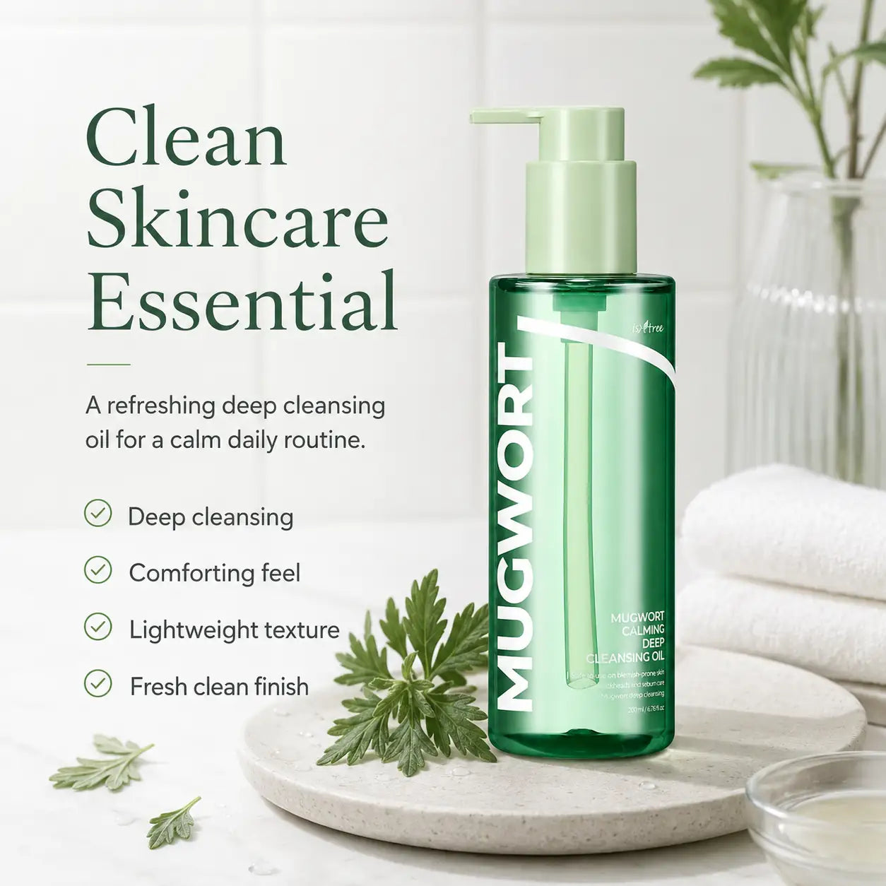 Isntree Mugwort Calming Deep Cleansing Oil 200ml