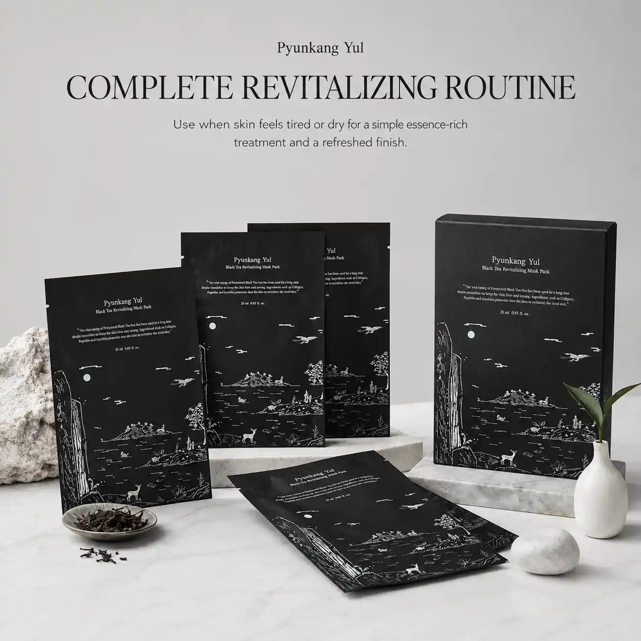 Pyunkang Yul Black Tea Revitalizing Mask Pack x 10ea 25ml