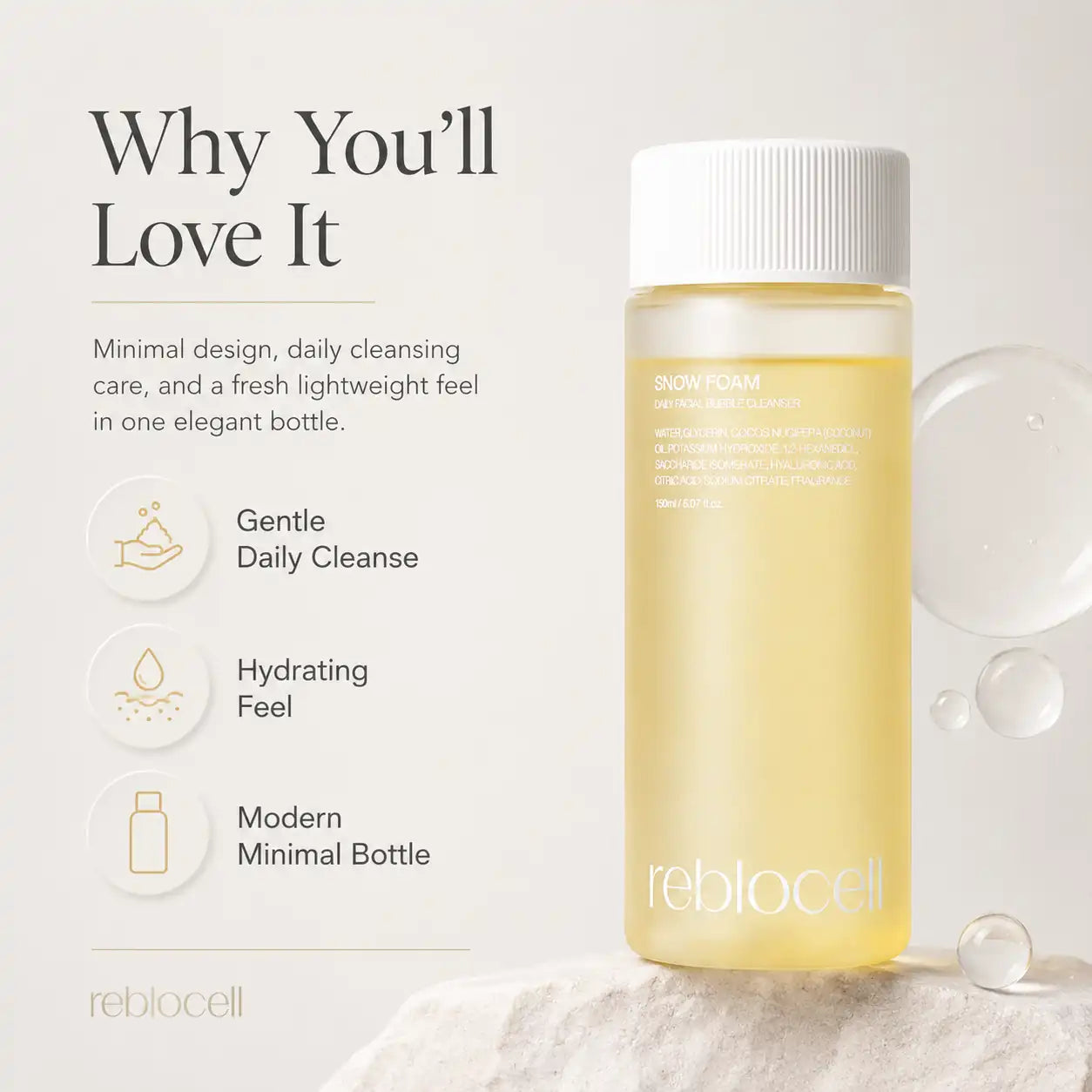 Reblocell Snow Foam Cleanser 150ML