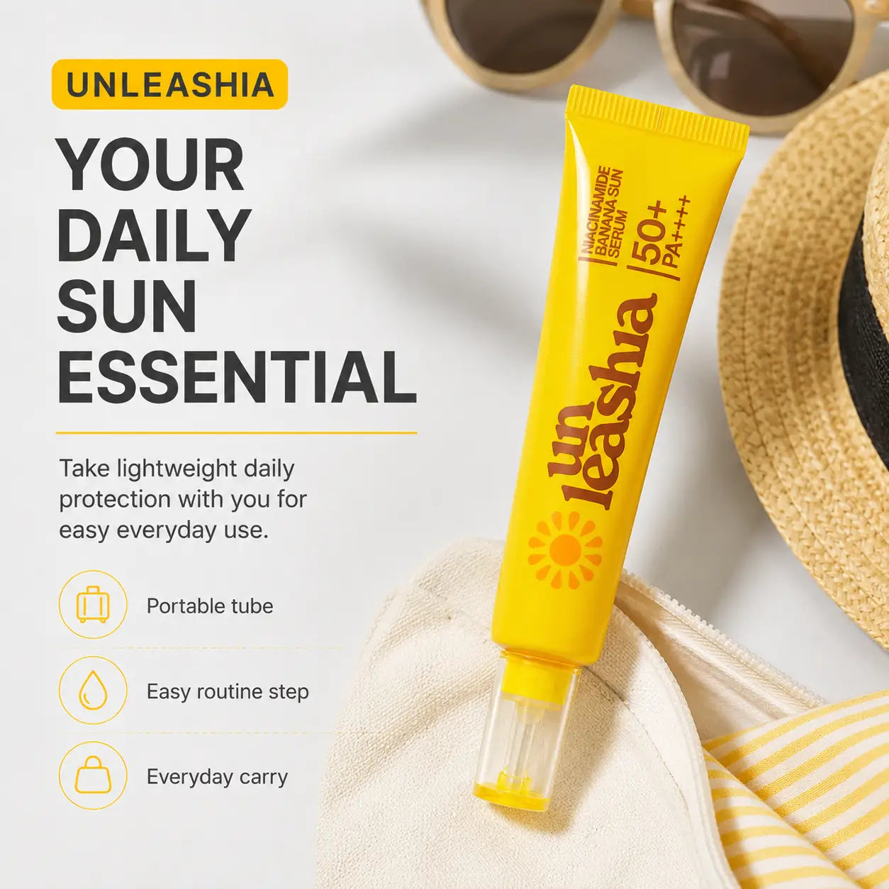 Unleashia Niacinamide Banana Sun Serum 40ml