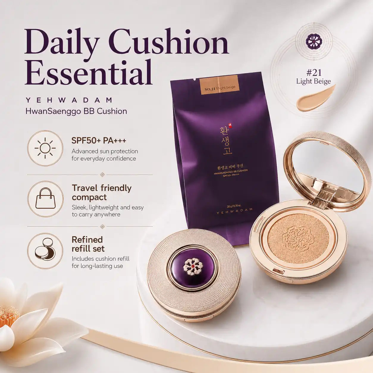 THE FACE SHOP Yehwadam Hwansaenggo BB Cushion 20G