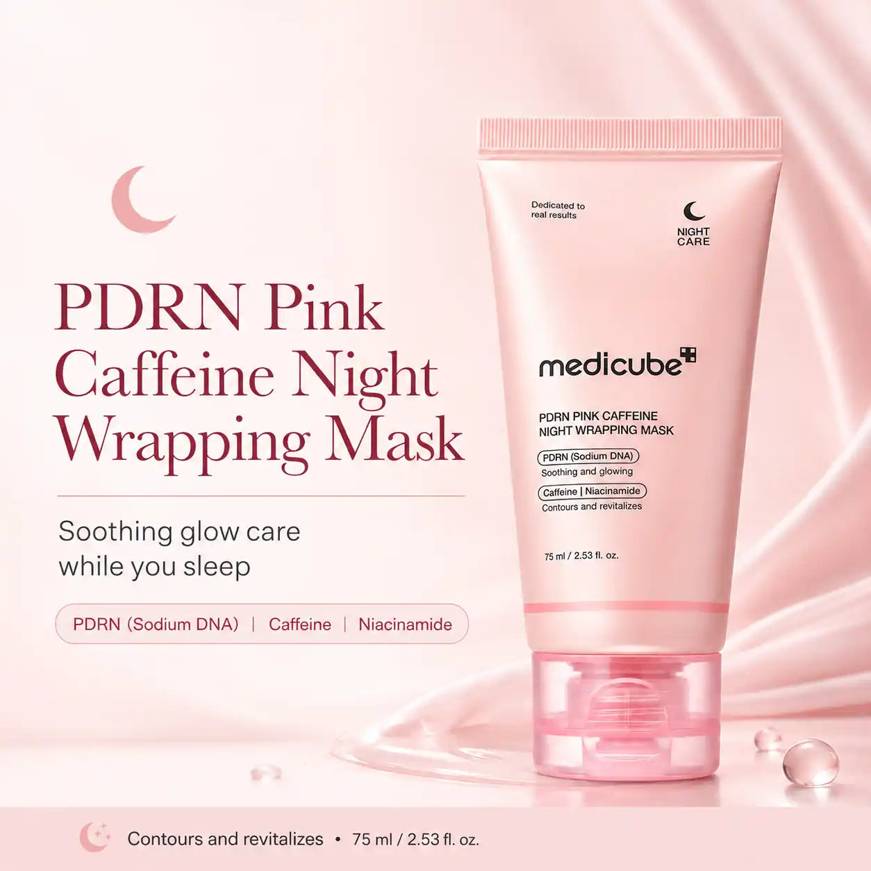 Medicube PDRN Pink Caffeine Overnight Wrapping Mask 75ml
