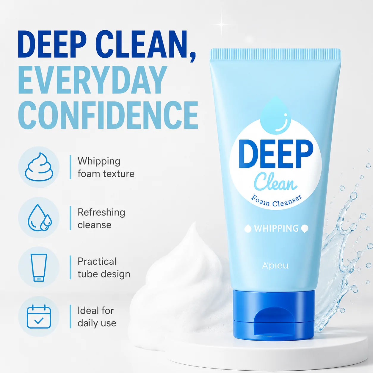 A'pieu Deep Clean Foam Cleanser [Whipping] 130ml