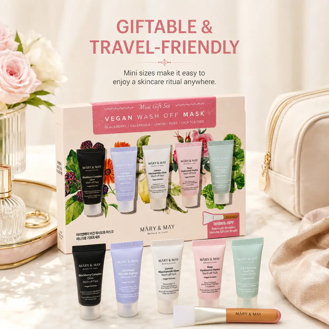 Mary&May Vegan Wash Off Mask Mini Gift Set ( x5) 30g 30g x5