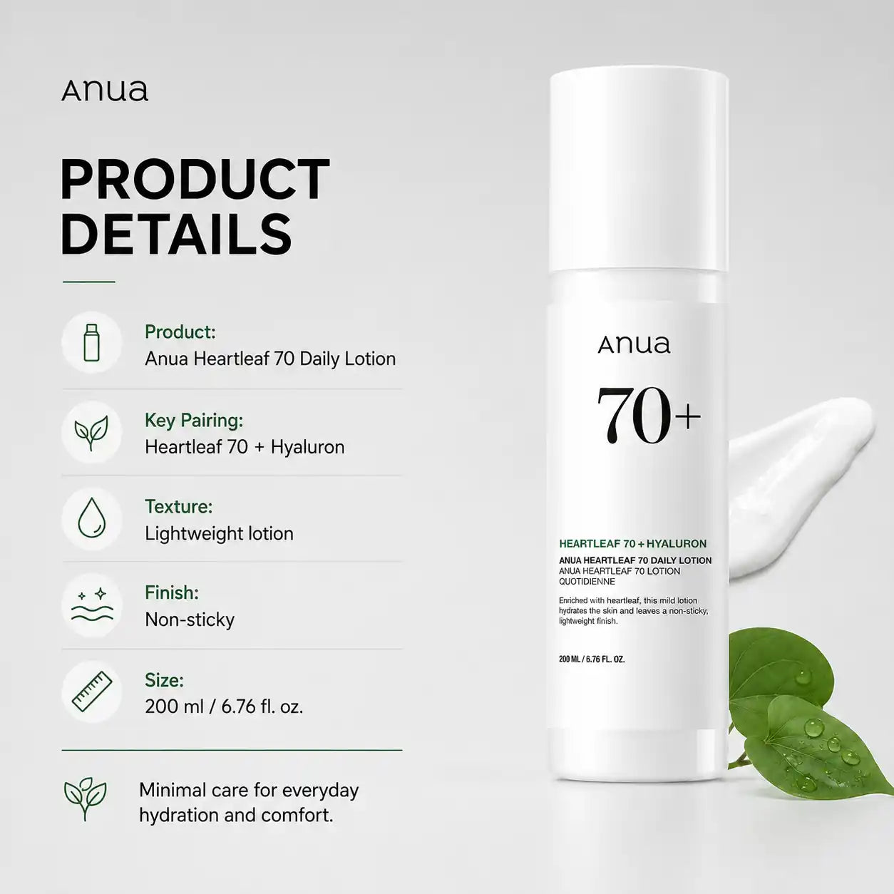 ANUA Heartleaf 70% Daily Lotion 200ml