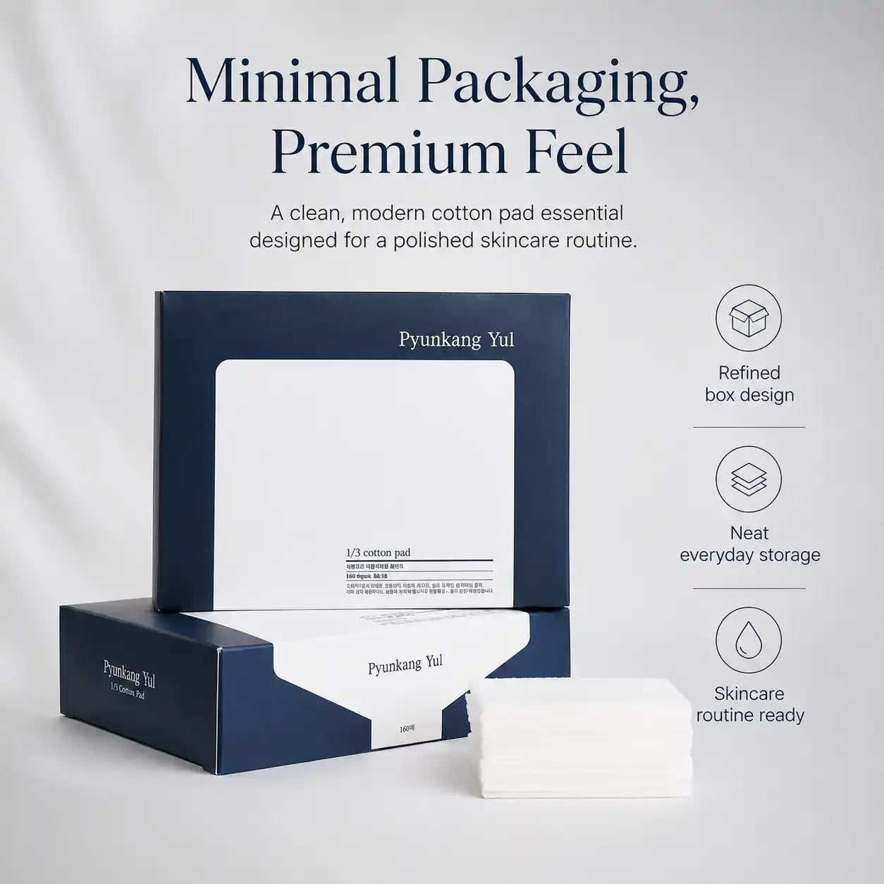 Pyunkang Yul 1/3 Cotton Pad 160ea