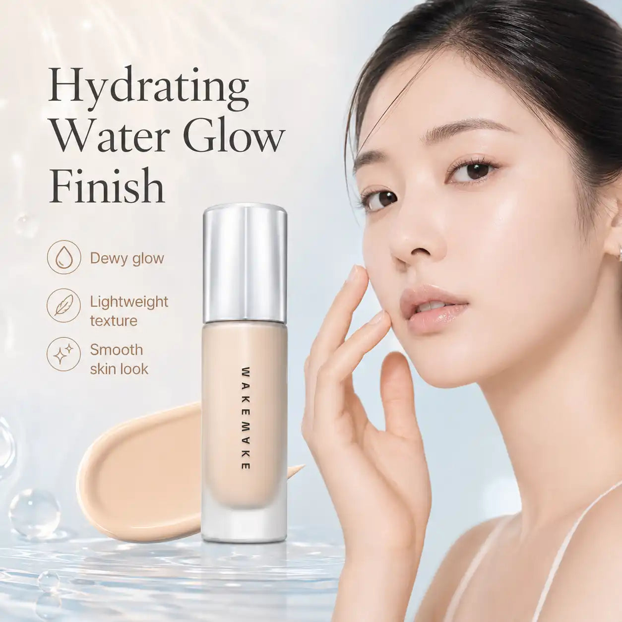 WAKEMAKE Water Velvet Cover Foundation 5 Colors 30ML 30ML 5 Colors