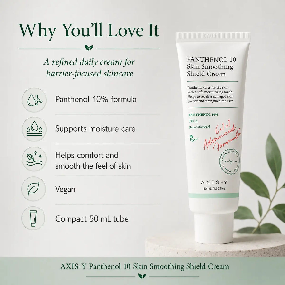 AXIS-Y Panthenol 10 Skin Smoothing Shield Cream 50ml