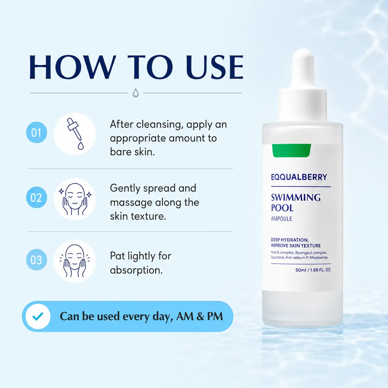 EQQUALBERRY Swimming Pool Ampoule 50ml