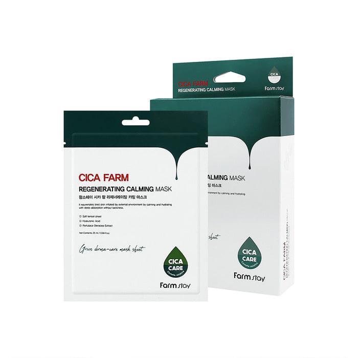 [Farmstay] Cica Farm Regenerating Calming Mask 25ml*10pcs - Enrapturecosmetics