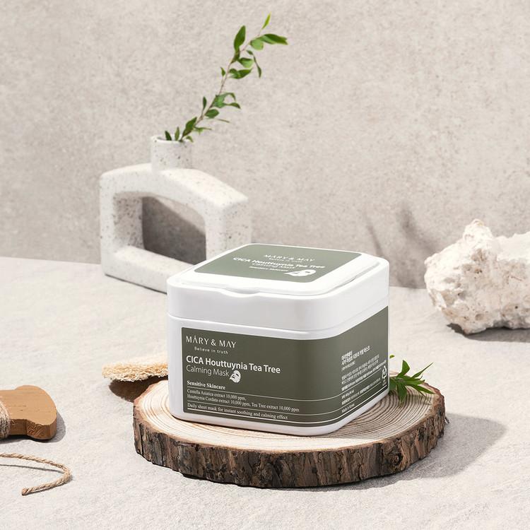 Mary&May CICA Houttuynia Cordata Tea Tree Calming Mask Pack 30 Sheets Korean toner product image