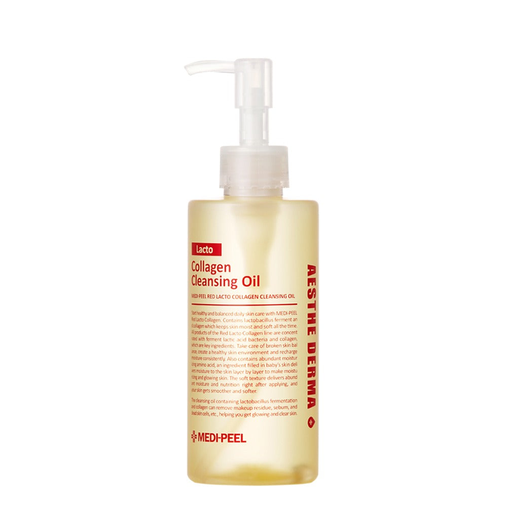MEDI-PEEL Red Lacto Collagen Cleansing Oil 200ml packaging, Korean double cleanse first step
