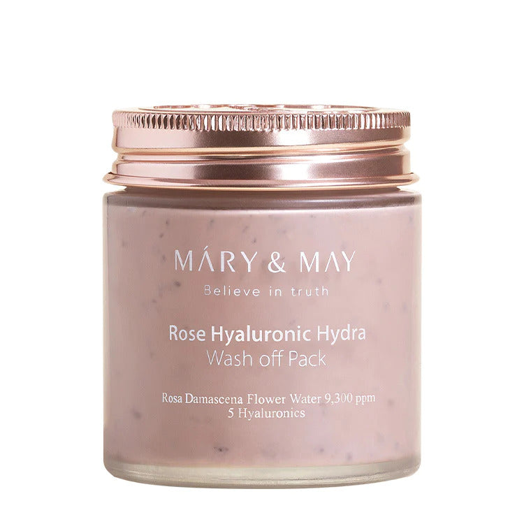 Mary&May Rose Hyaluronic Hydra Wash Off Pack 125g Korean skincare product image