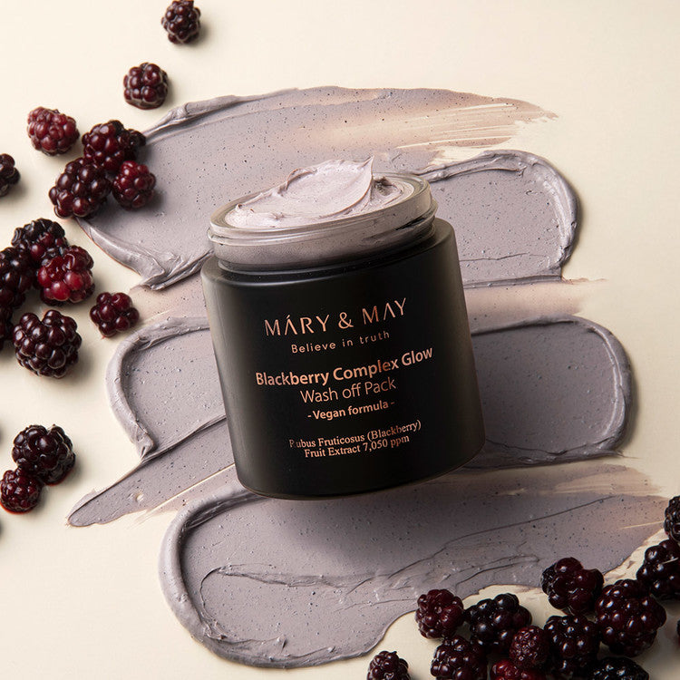 Mary&May Blackberry Complex Glow Wash Off Pack 125g Korean skincare product image
