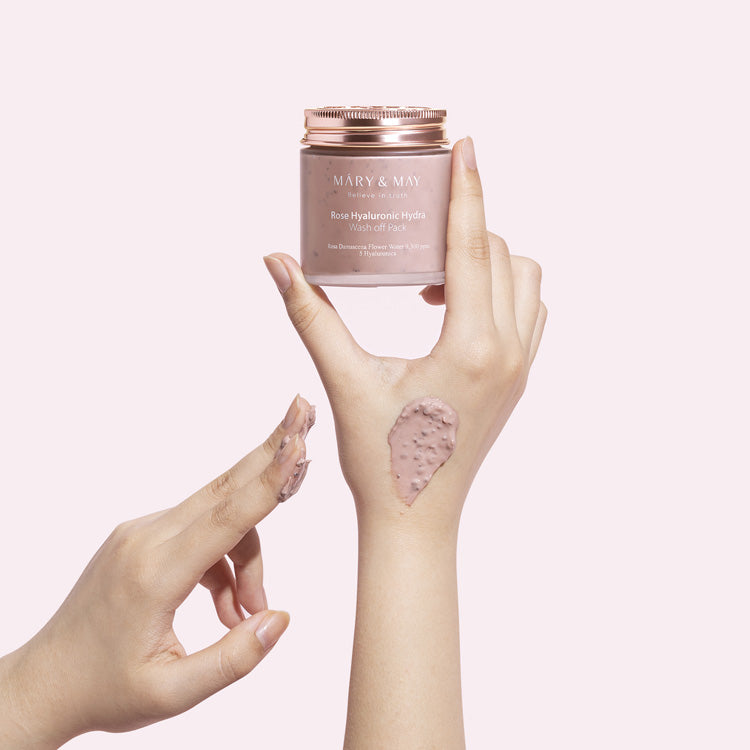 Mary&May Rose Hyaluronic Hydra Wash Off Pack 125g Korean skincare product image