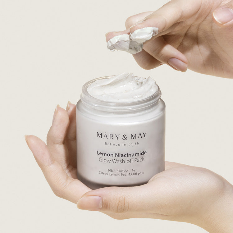 Mary&May Lemon Niacinamide Glow Wash Off Pack 125g Korean skincare product image