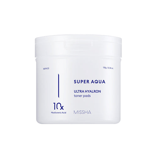 [MISSHA] Super Aqua Ultra Hyalron Toner Pads 180g/ 90pcs - Enrapturecosmetics