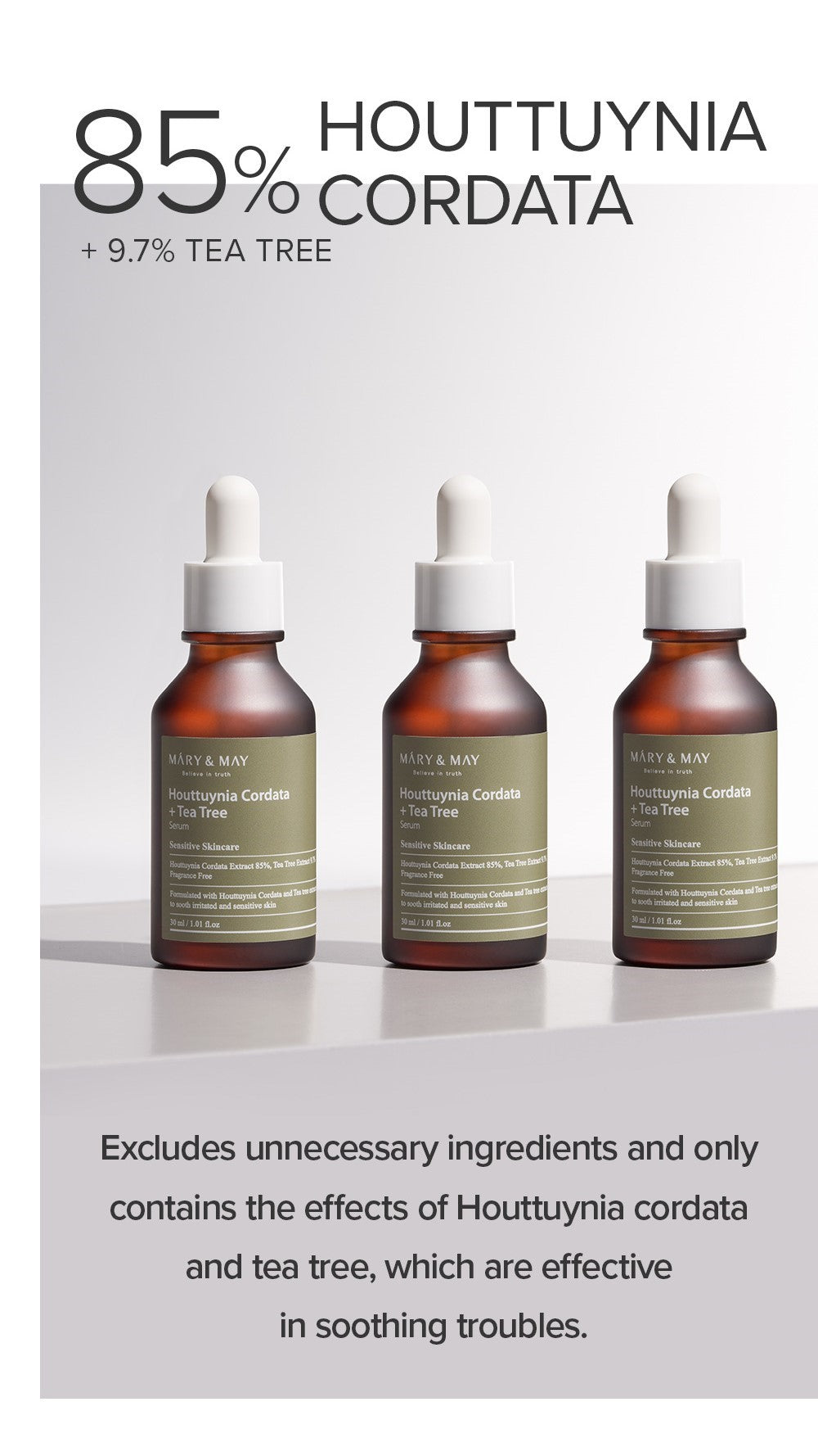 Mary&May Houttuynia Cordata +Tea Tree Serum 30ml Korean essence product image