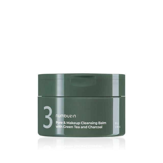 [Numbuzin] No.3 Pore & Makeup Cleansing Balm With Green Tea And Charcoal 85g - Enrapturecosmetics
