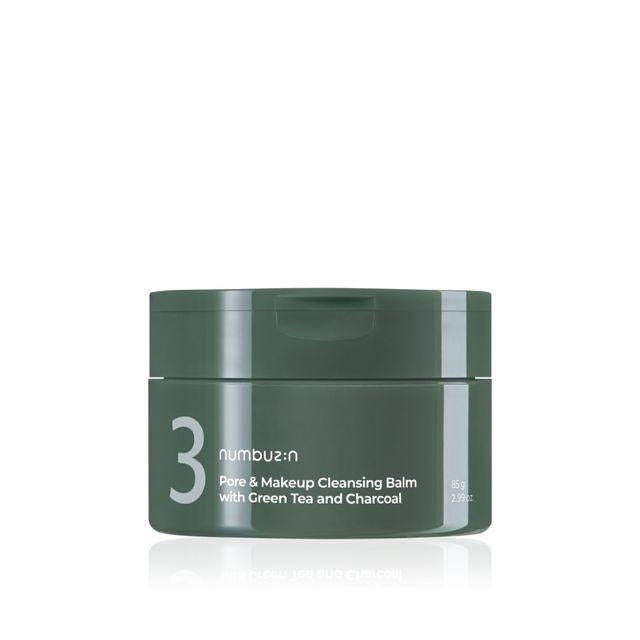 Numbuzin No.3 Pore & Makeup Cleansing Balm with Green Tea and Charcoal 85g - Numbuzin Facial Cleanser product image
