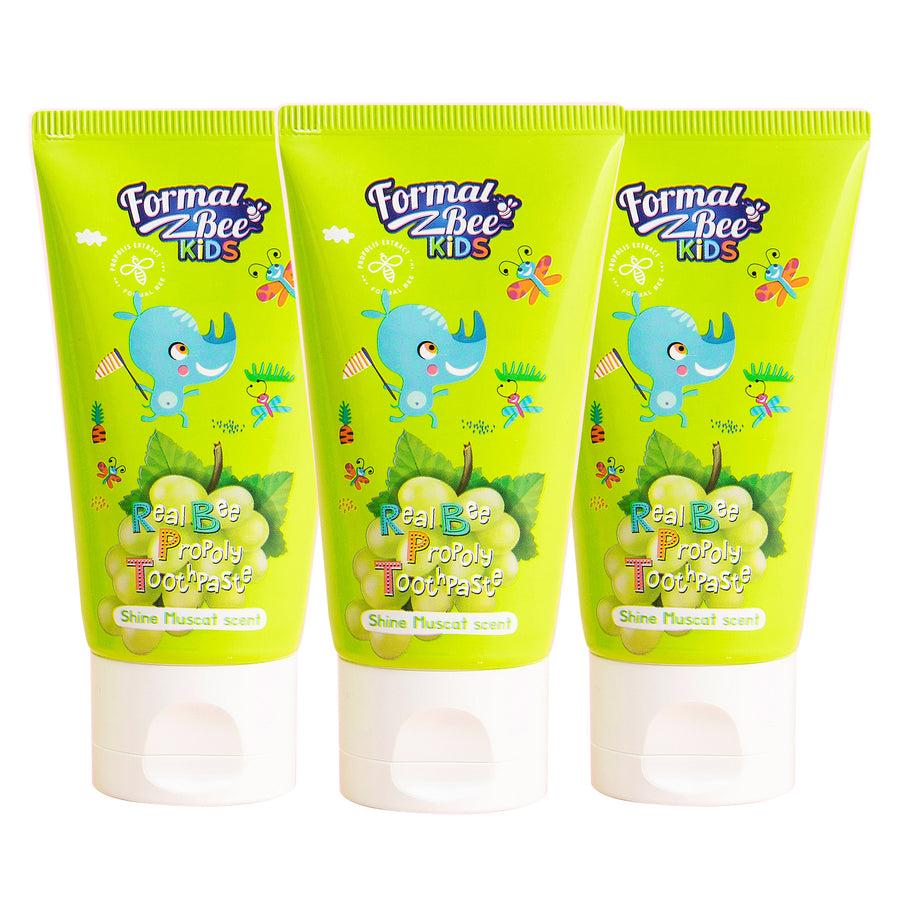 [FormalBeeKids] Real Bee Propoly Toothpaste Shine Muscat 60g 3pcs X Bundle Pack - Enrapturecosmetics