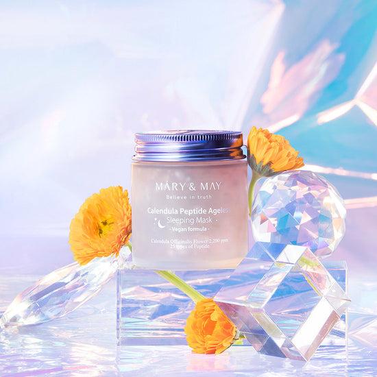 Mary&May Calendula Peptide Ageless Sleeping Mask 110g Korean skincare product image