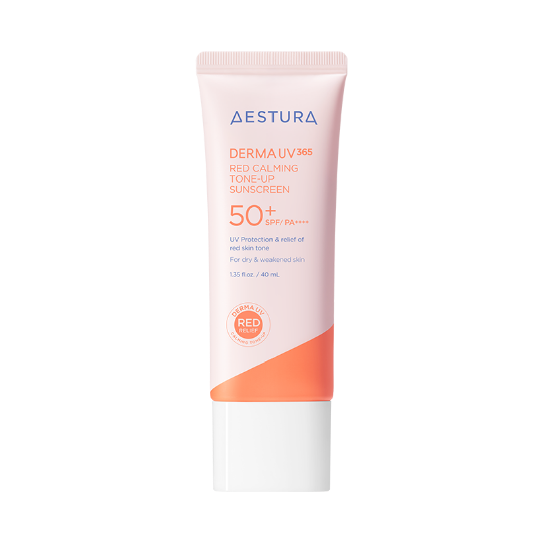 AESTURA Derma UV365 Red Calming Tone Up Sunscreen 40ml Korean sunscreen product image