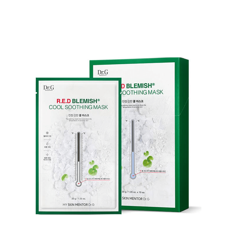 Dr.G Red Blemish Cool Soothing Mask 10ea Korean skincare product image